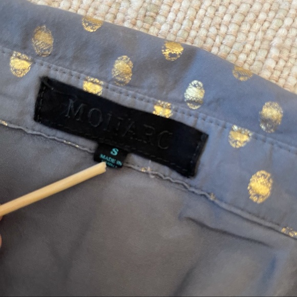 Monarc Gold Polka Dot Button-Down shirt size S - Picture 8 of 9